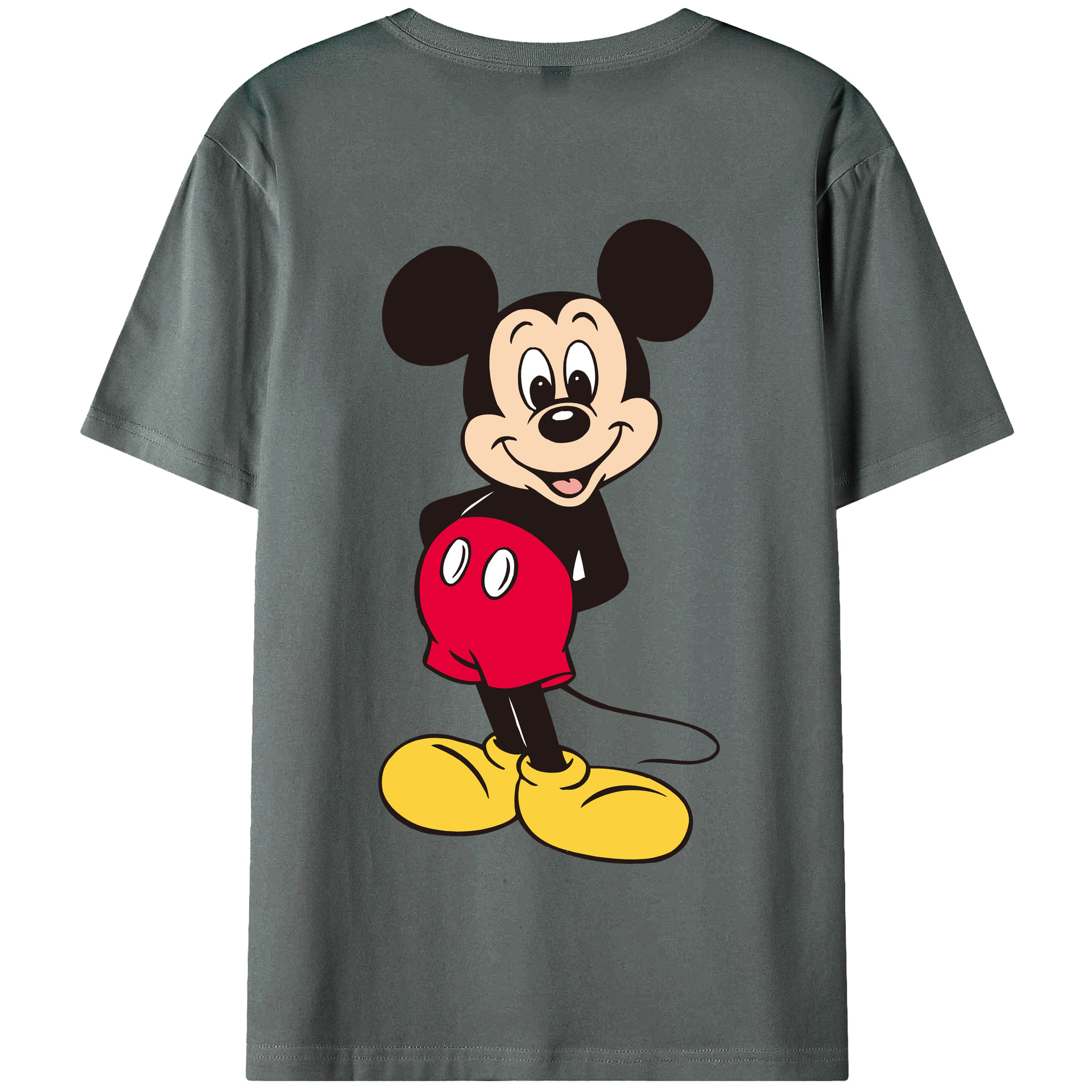 （画像用） ミッキーマウス Mickey Mouse 綿100％半袖Tシャツ（背面プリント）